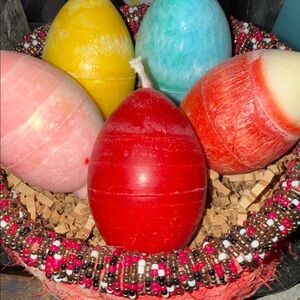 Red Egg-Shaped Candle (New Beginnings)